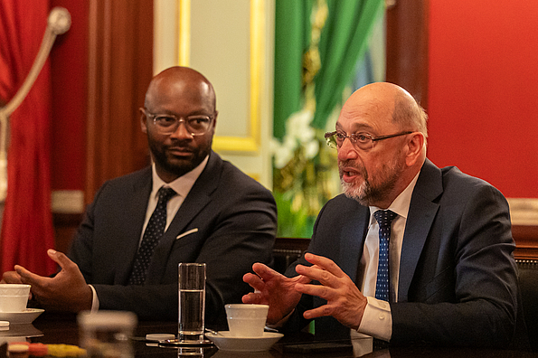 Armand Zorn et Martin Schulz, credits : FES Paris/Mathieu Gug