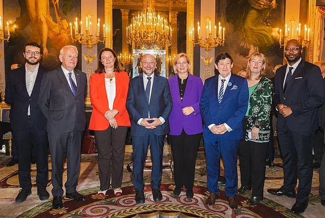 Delaporte, Ayrault, Lingner, Schulz, Rehlinger, Kanner, Woltersdorf, Zorn; credits: FES Paris/Mathieu Gug