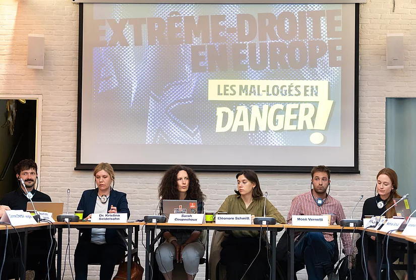Erstes Panel mit Sarah Coupechoux, Eléonore Schmitt, Kristina Seidelsohn und Mosè Vernetti
