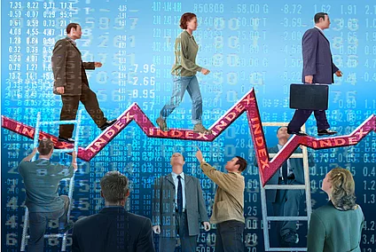 Aktienkurve Börse Geldanlage Business