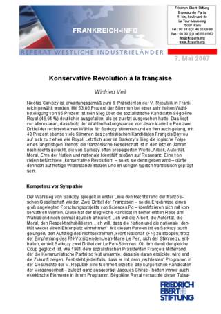 Konservative Revolution à la française