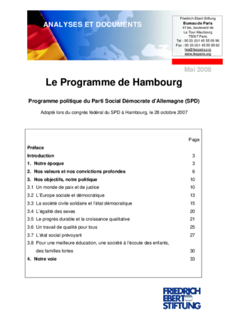 Le programme de Hambourg