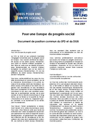 Pour une Europe du progrès social