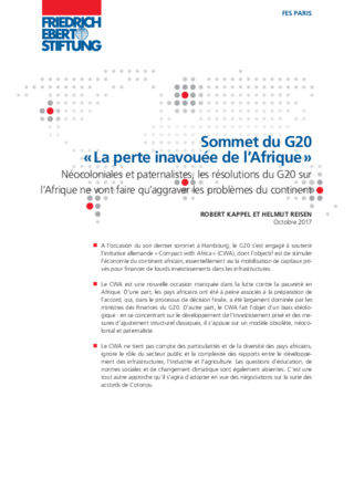 Sommet du G20 "La perte inavouée de l'Afrique"