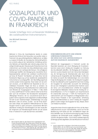 Sozialpolitik und Covid-Pandemie in Frankreich