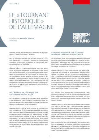 Le "tournant historique" de l'Allemagne